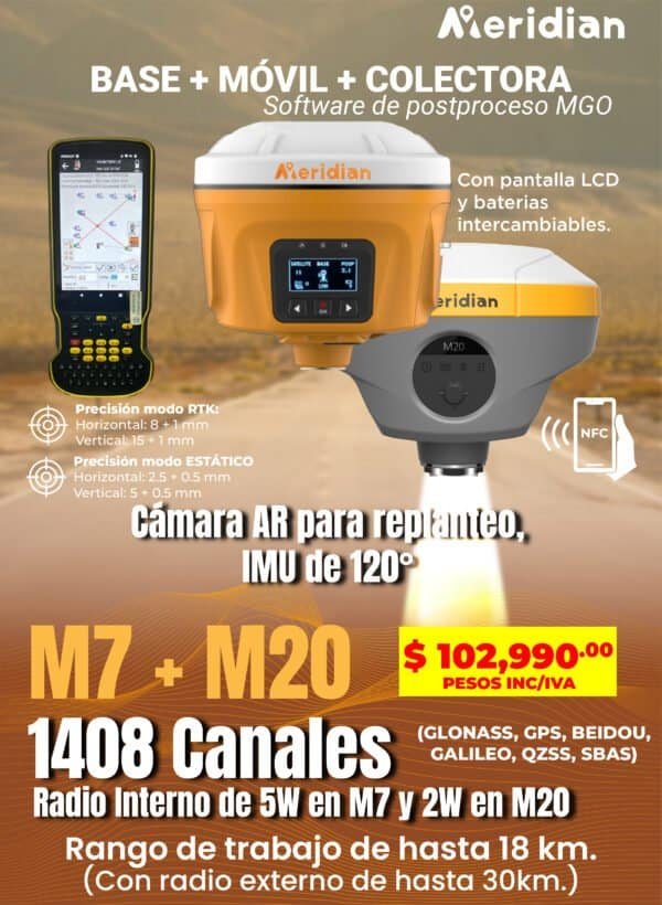 Kit Meridian M7 + M20 GNSS