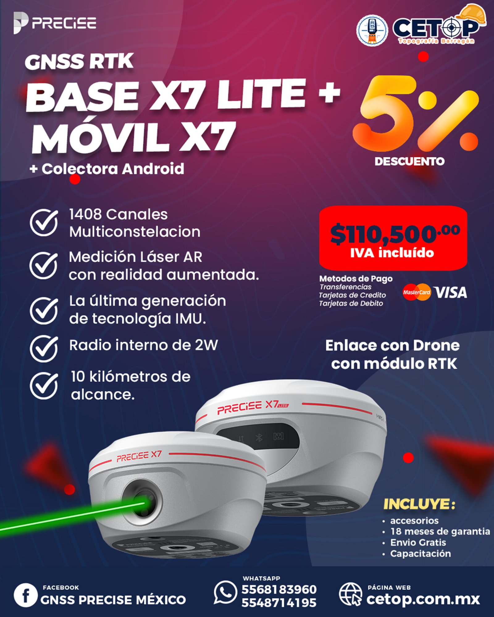 Precise Base R750 Kit Precise Base X7 LITE + Móvil X7